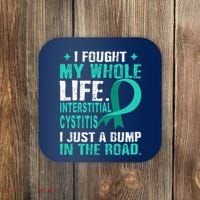 Interstitial Cystitis Awareness Teal Ribbon Support Family Coaster thumb 0