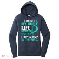 Interstitial Cystitis Awareness Teal Ribbon Support Family Women's Hoodie thumb 0