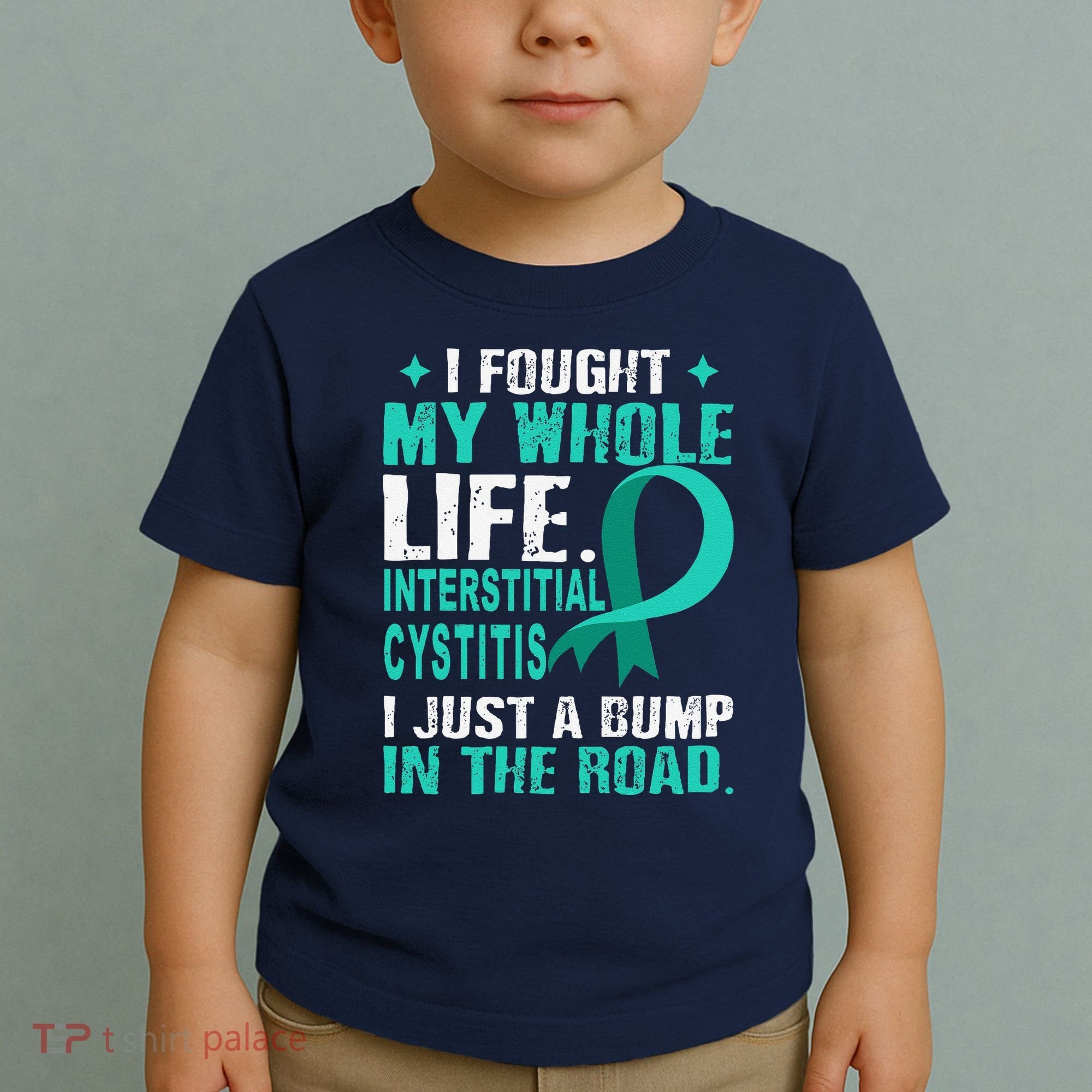Interstitial Cystitis Awareness Teal Ribbon Support Family Toddler T-Shirt