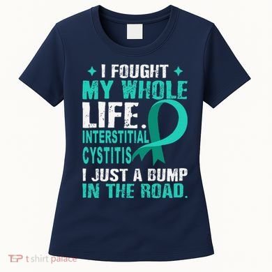 Interstitial Cystitis Awareness Teal Ribbon Support Family Women's T-Shirt
