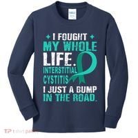 Interstitial Cystitis Awareness Teal Ribbon Support Family Kids Long Sleeve Shirt thumb 0