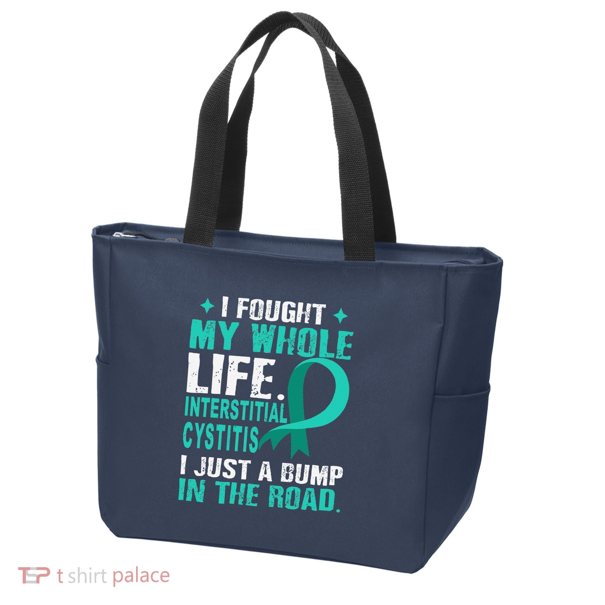 Interstitial Cystitis Awareness Teal Ribbon Support Family Tote Bag
