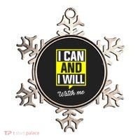 I Can And I Will Watch Me Motivational Inspirational Quote Ornament thumb 0