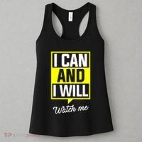 I Can And I Will Watch Me Motivational Inspirational Quote Women's Tank Top thumb 3