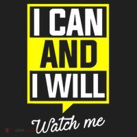 I Can And I Will Watch Me Motivational Inspirational Quote Hat thumb 2