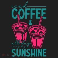 Iced Coffee All Day Sunshine Summer Beach Women's Sweatshirt thumb 2
