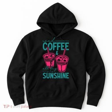 Iced Coffee All Day Sunshine Summer Beach Hoodie