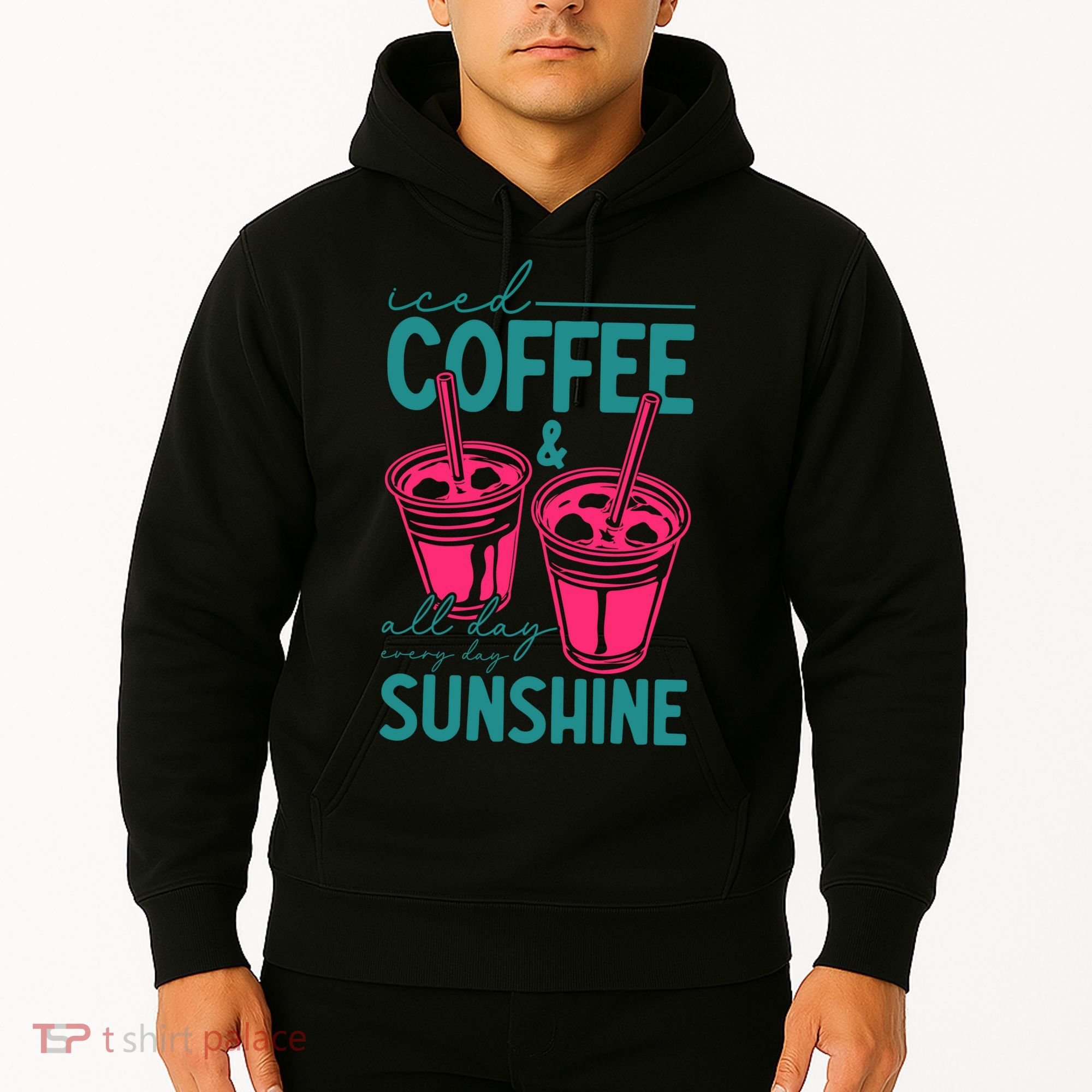 Iced Coffee All Day Sunshine Summer Beach Hoodie