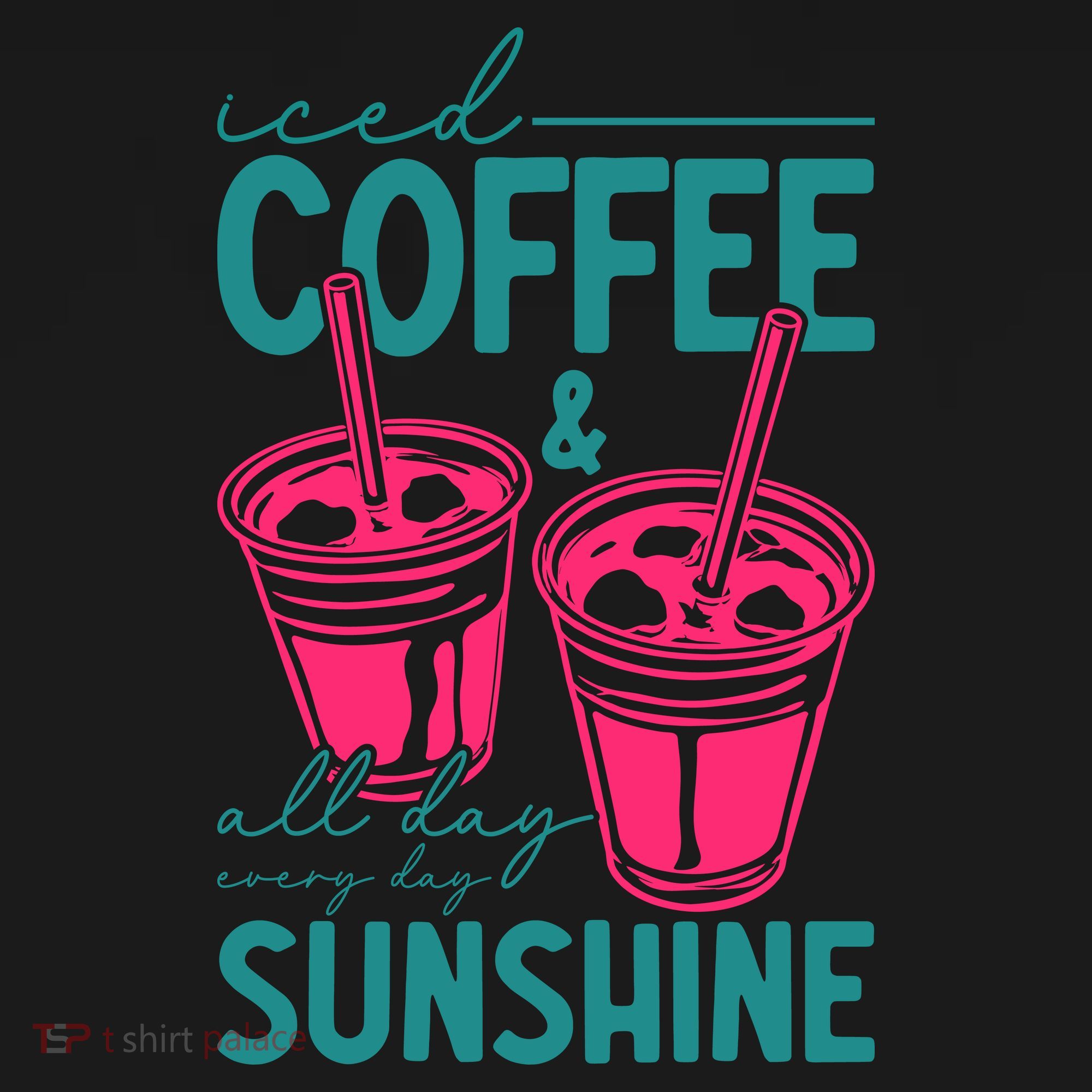 Iced Coffee All Day Sunshine Summer Beach Hoodie