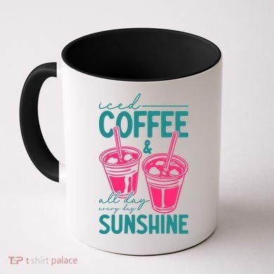 Iced Coffee All Day Sunshine Summer Beach Coffee Mug
