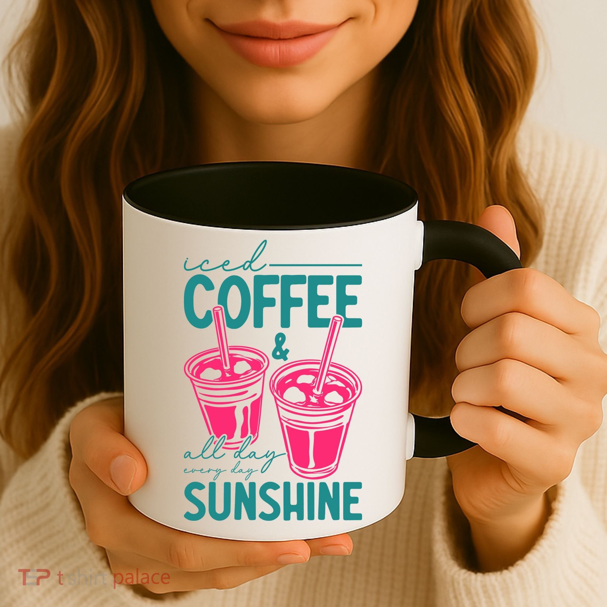 Iced Coffee All Day Sunshine Summer Beach Coffee Mug