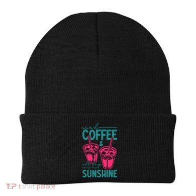 Iced Coffee All Day Sunshine Summer Beach Beanie