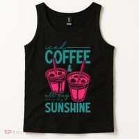 Iced Coffee All Day Sunshine Summer Beach Tank Top thumb 2