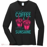 Iced Coffee All Day Sunshine Summer Beach Women's Long Sleeve Shirt thumb 0