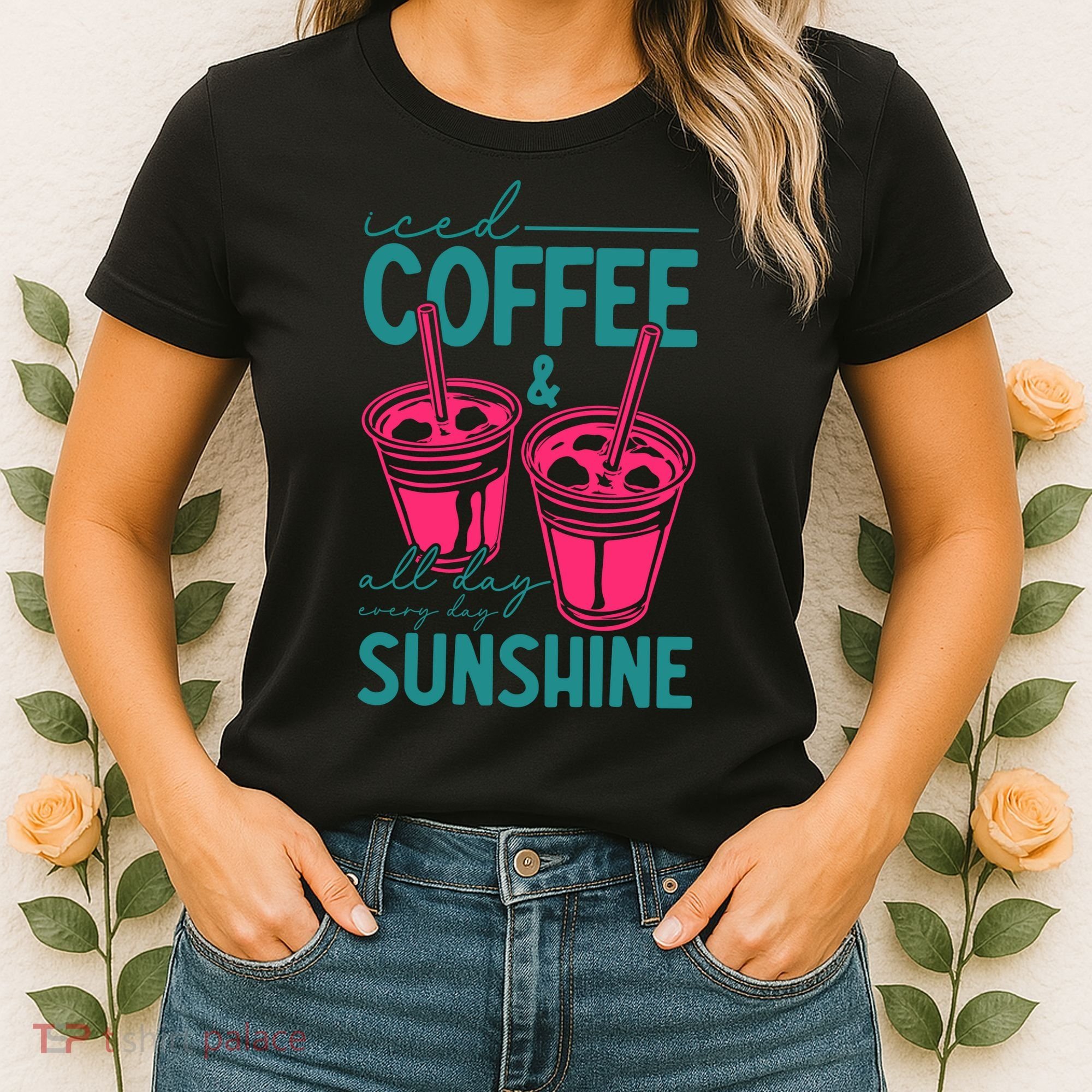 Iced Coffee All Day Sunshine Summer Beach Women's T-Shirt