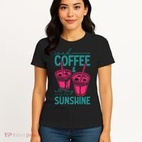 Iced Coffee All Day Sunshine Summer Beach Women's T-Shirt thumb 4
