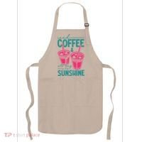 Iced Coffee All Day Sunshine Summer Beach Apron thumb 0