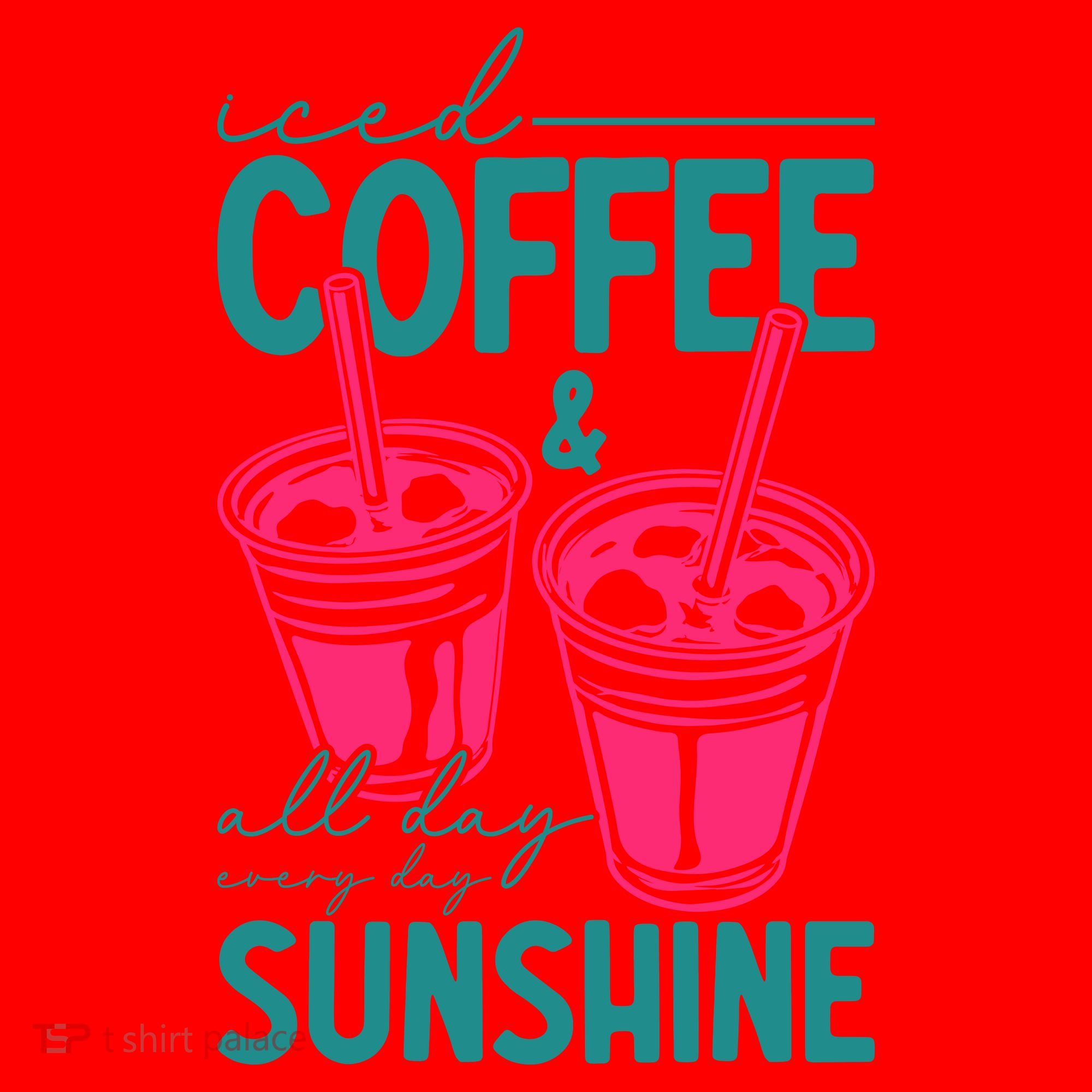 Iced Coffee All Day Sunshine Summer Beach Santa Hat
