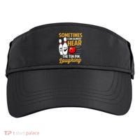 I Can Almost Hear The Ten Pin Laughing Bowling Team Bowler Adult Drive Performance Visor thumb 0
