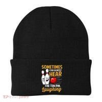 I Can Almost Hear The Ten Pin Laughing Bowling Team Bowler Beanie thumb 0