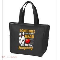 I Can Almost Hear The Ten Pin Laughing Bowling Team Bowler Tote Bag thumb 3