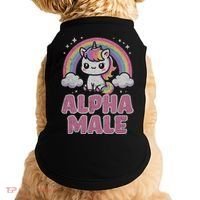 Ironic Cute Alpha Male Unicorn Funny Sarcastic Humor Gift Doggie Tank thumb 0