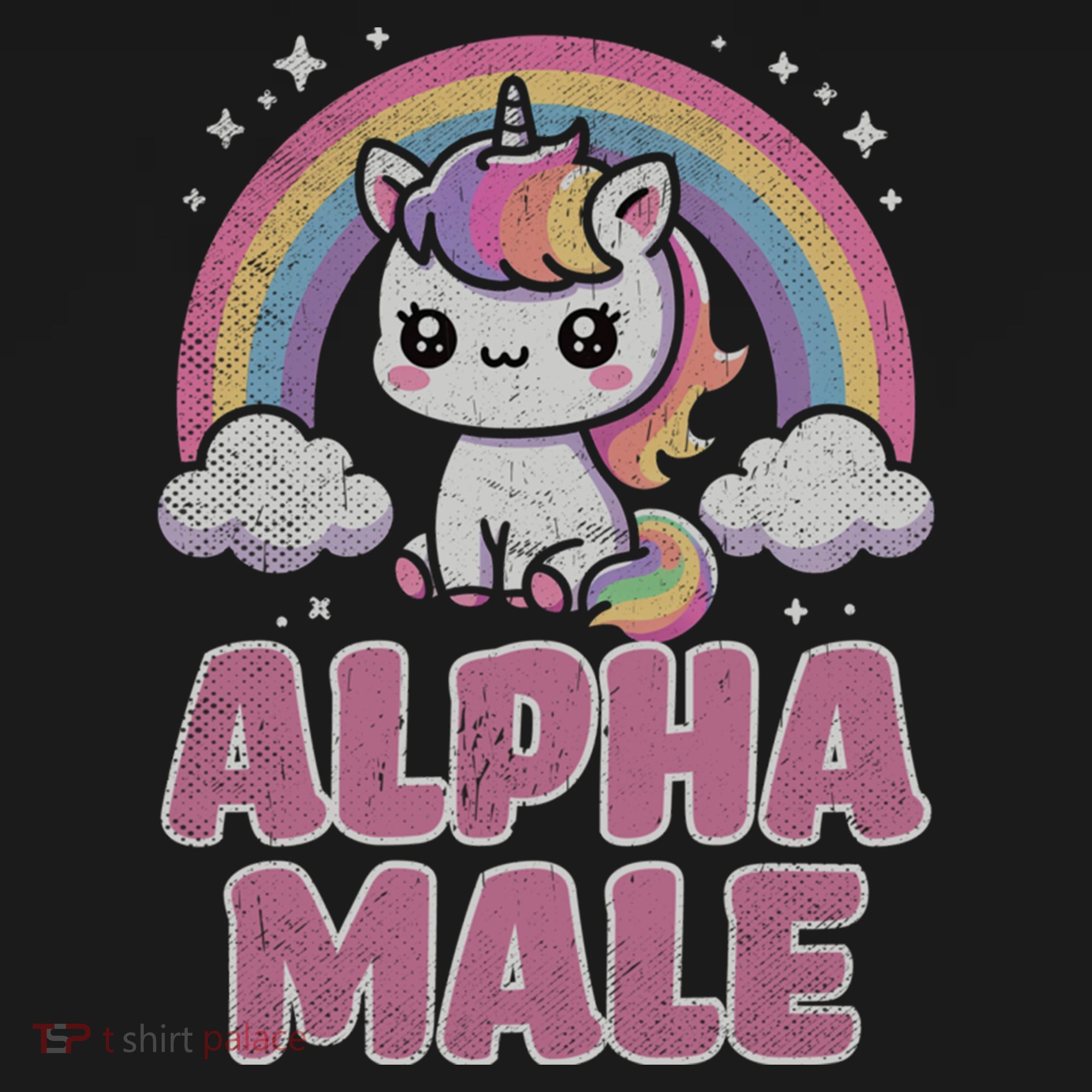 Ironic Cute Alpha Male Unicorn Funny Sarcastic Humor Gift Doggie Tank