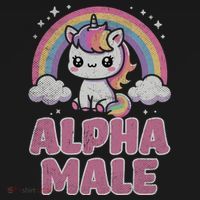 Ironic Cute Alpha Male Unicorn Funny Sarcastic Humor Gift Women's Hoodie thumb 2