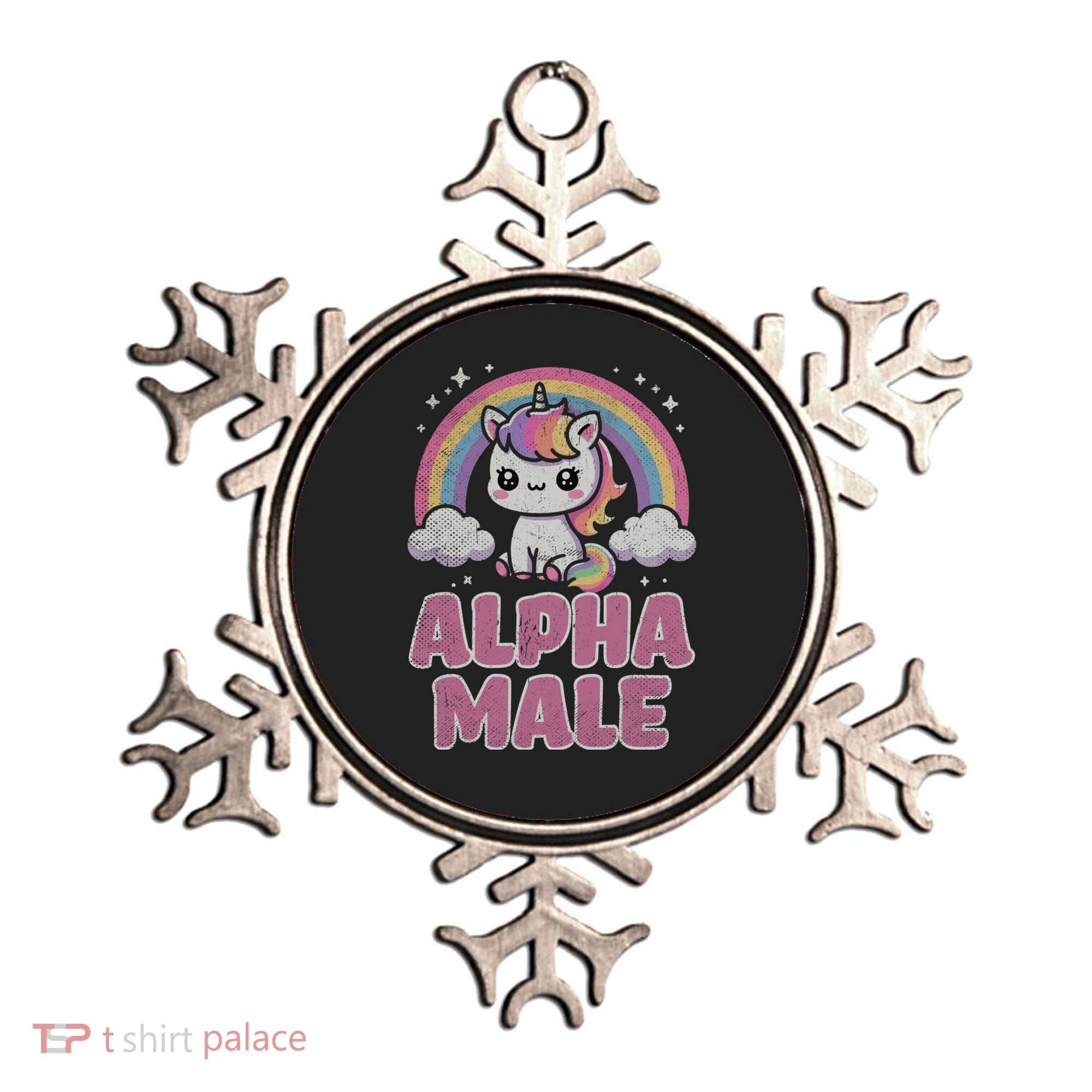 Ironic Cute Alpha Male Unicorn Funny Sarcastic Humor Gift Ornament