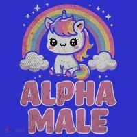 Ironic Cute Alpha Male Unicorn Funny Sarcastic Humor Gift Sweatshirt thumb 3