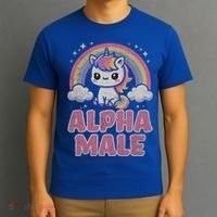 Ironic Cute Alpha Male Unicorn Funny Sarcastic Humor Gift T-Shirt thumb 3