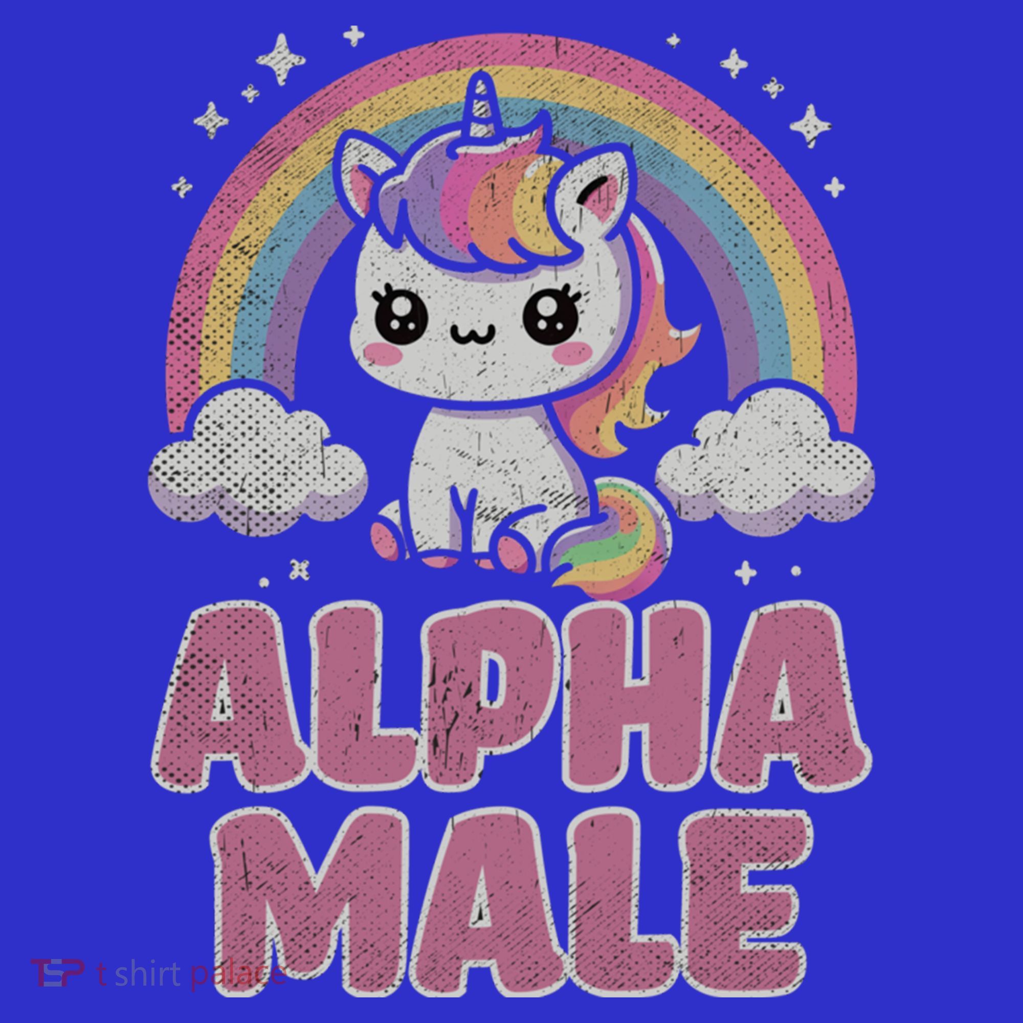 Ironic Cute Alpha Male Unicorn Funny Sarcastic Humor Gift Mousepad