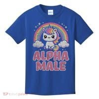 Ironic Cute Alpha Male Unicorn Funny Sarcastic Humor Gift Kids T-Shirt thumb 0