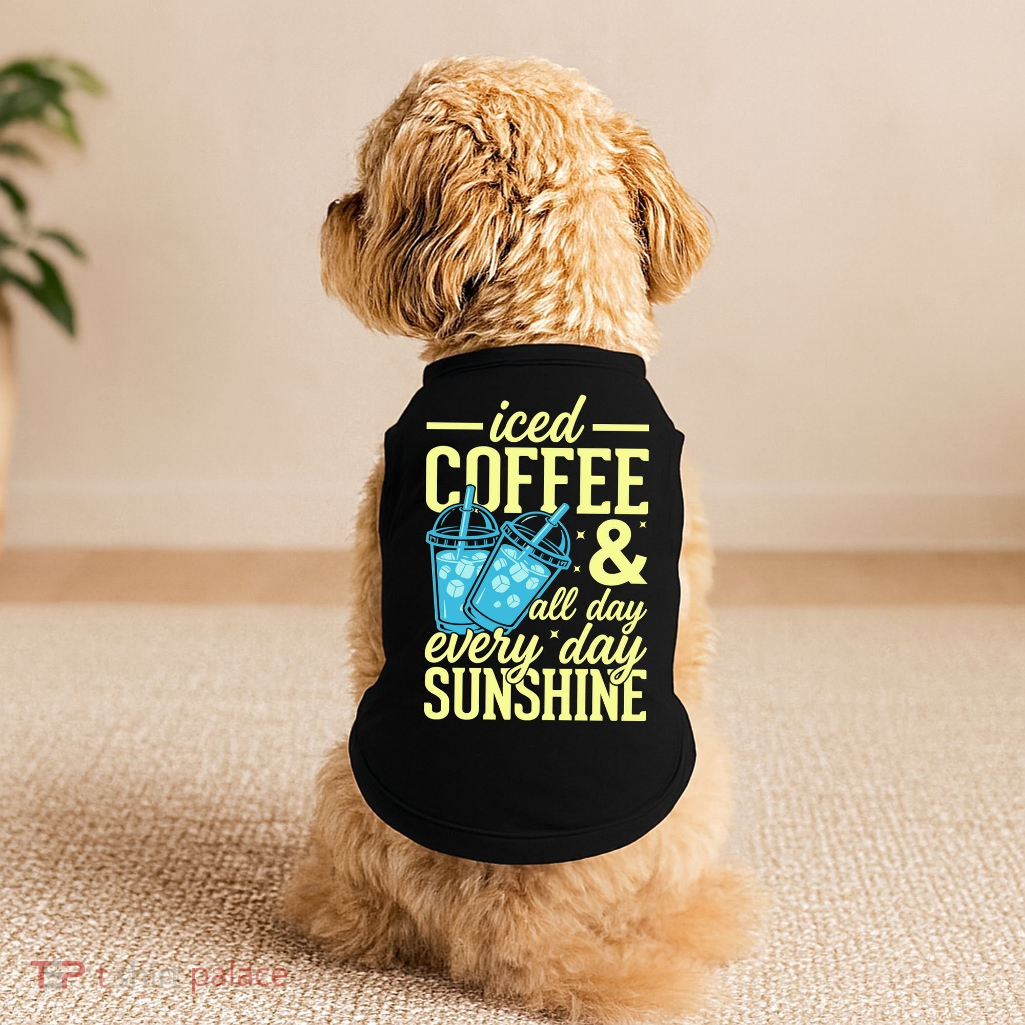 Iced Coffee And Sunshine Summer Vibes Doggie Tank
