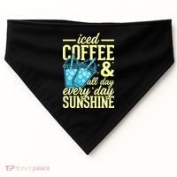 Iced Coffee And Sunshine Summer Vibes USA-Made Doggie Bandana thumb 0