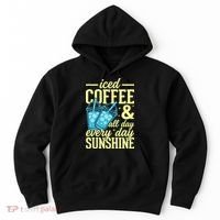 Iced Coffee And Sunshine Summer Vibes Hoodie thumb 0