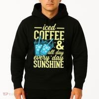 Iced Coffee And Sunshine Summer Vibes Hoodie thumb 2