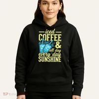 Iced Coffee And Sunshine Summer Vibes Hoodie thumb 5
