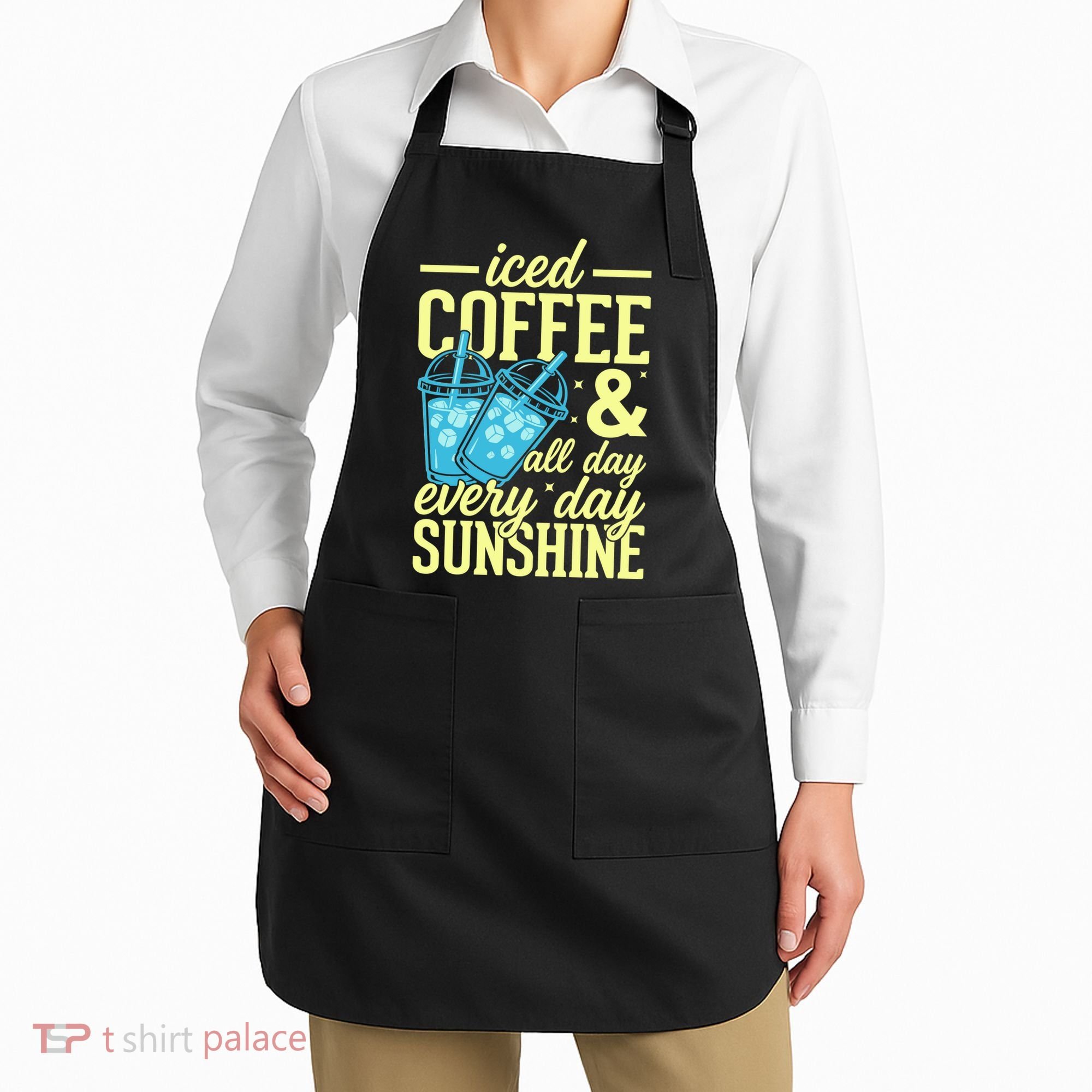 Iced Coffee And Sunshine Summer Vibes Apron