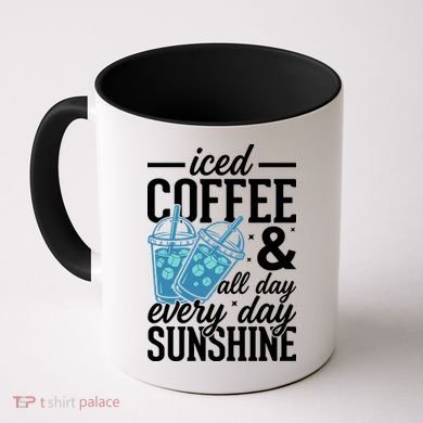 Iced Coffee And Sunshine Summer Vibes Coffee Mug