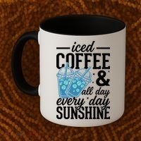 Iced Coffee And Sunshine Summer Vibes Coffee Mug thumb 2