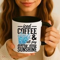 Iced Coffee And Sunshine Summer Vibes Coffee Mug thumb 3