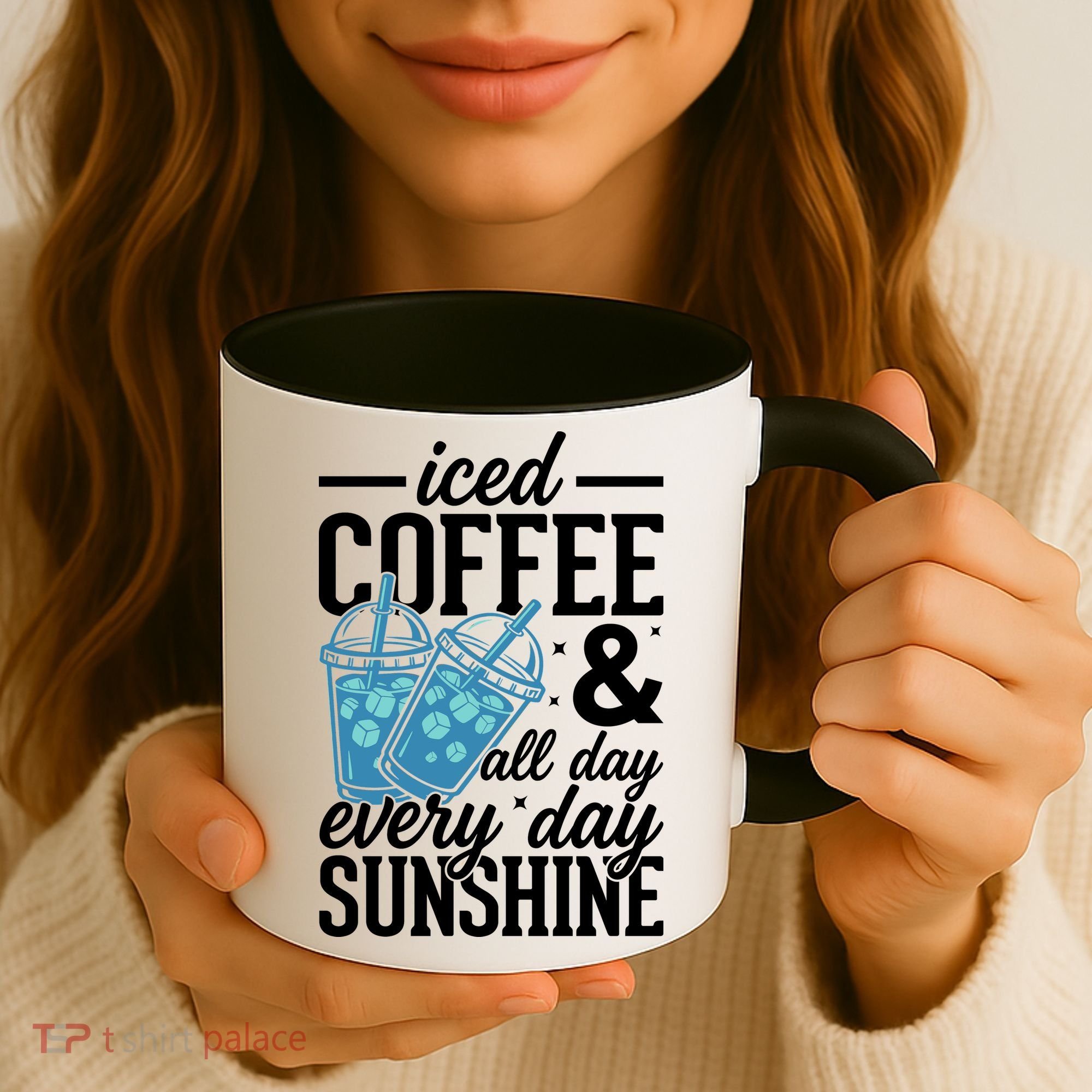 Iced Coffee And Sunshine Summer Vibes Coffee Mug