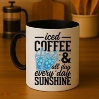 Iced Coffee And Sunshine Summer Vibes Coffee Mug thumb 4