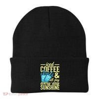 Iced Coffee And Sunshine Summer Vibes Beanie thumb 0