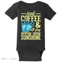 Iced Coffee And Sunshine Summer Vibes Baby Bodysuit thumb 0