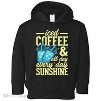 Iced Coffee And Sunshine Summer Vibes Toddler Hoodie thumb 0