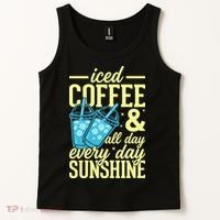 Iced Coffee And Sunshine Summer Vibes Tank Top thumb 2