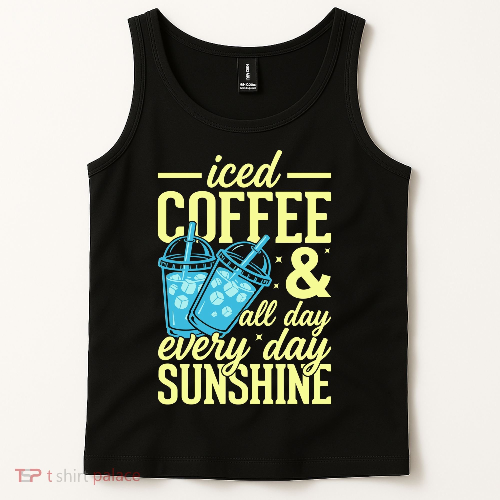 Iced Coffee And Sunshine Summer Vibes Tank Top