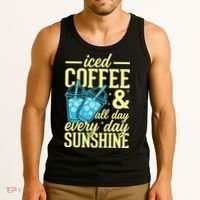 Iced Coffee And Sunshine Summer Vibes Tank Top thumb 3